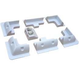 7 Piece White ABS Mounting Kit