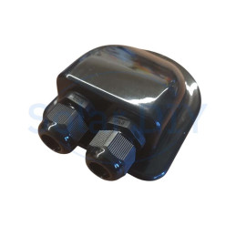 Slimline Black Dual Entry Cable Gland