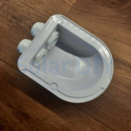 Slimline White Dual Entry Cable Gland Base