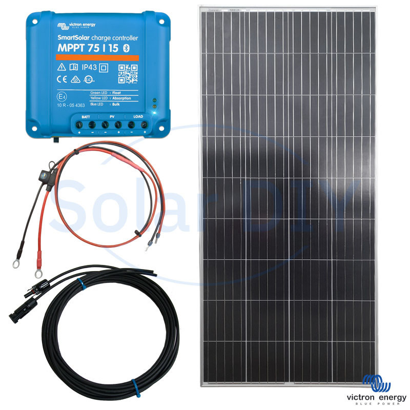 185W Solar Kit Victron Panel and 75/15 MPPT Controller