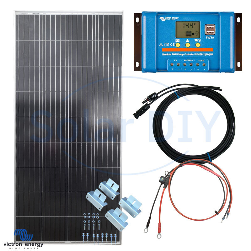 185W Victron Solar Kit Victron Panel 20A PWM Controller Brackets