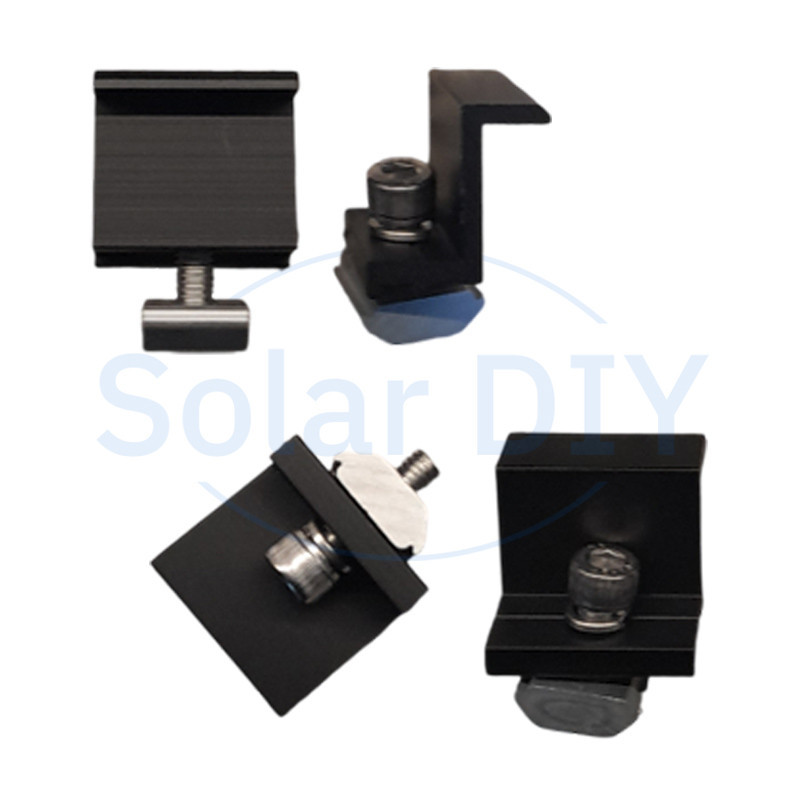 Black Solar Rails 120mm x 4 for 30mm Panels