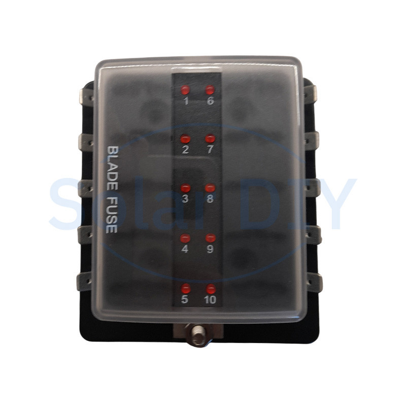10 Way LED Standar Blade Fusholder 150A Top
