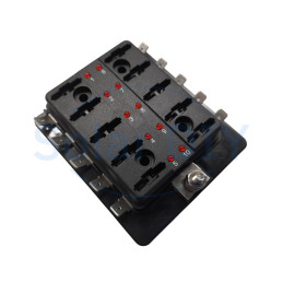 10 Way LED Standar Blade Fusholder 150A Left