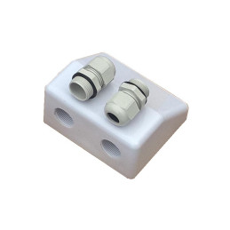 Dual Entry Cable Gland White