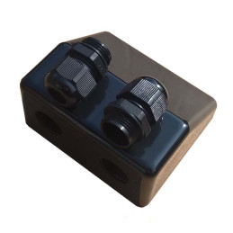 Dual Entry Cable Gland Black