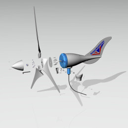 Rutland 1200 Wind Turbine 12V Exploded View