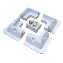 5 Piece ABS Corner Mounts & Gland White