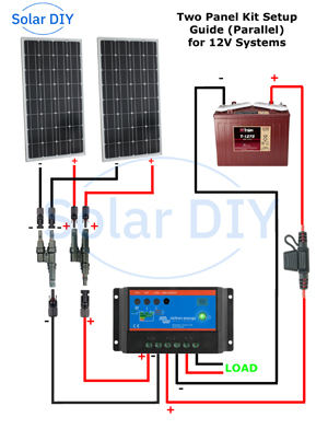 Parallel Coonected Solar Panels